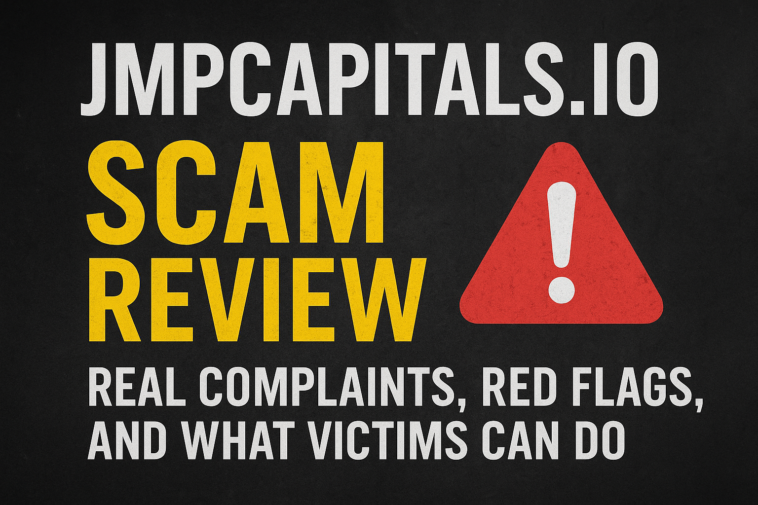 JMPCapitals.io Scam Review Real Complaints, Red Flags, and What Victims Can Do